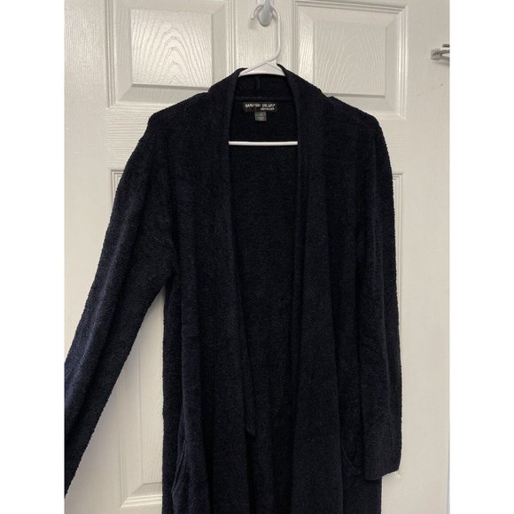 Barefoot Dreams CozyChic Lite®  Wrap Black Long Drape Soft Cardigan L/XL - Picture 2 of 4